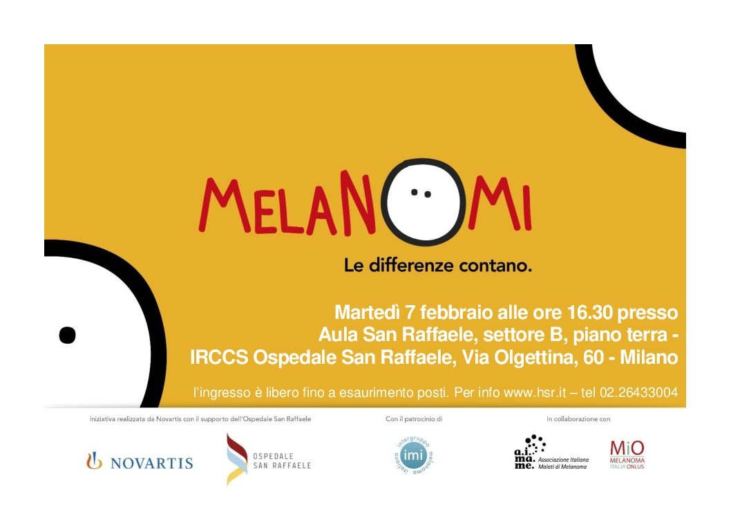 convegno melanoma san raffaele milano 2018